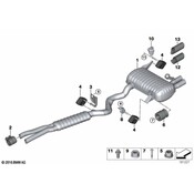 BMW Exhaust Muffler - Genuine BMW 18307573343