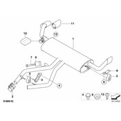 BMW Exhaust Muffler - Genuine BMW 18307576340