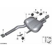 BMW Repair Exhaust Cover (Black Chrom) - Genuine BMW 18307612729