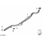 BMW Exhaust Pipe - Genuine BMW 18307633120