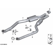 BMW Centre Muffler (Cyl 14) - Genuine BMW 18307646118