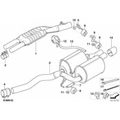 BMW Tailpipe Trim Black Chrome - Genuine BMW 18307839270