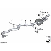 BMW Exhaust Bracket - Genuine BMW 18307845460