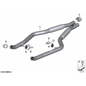 BMW Exhaust Pipe - Genuine BMW 18307851561