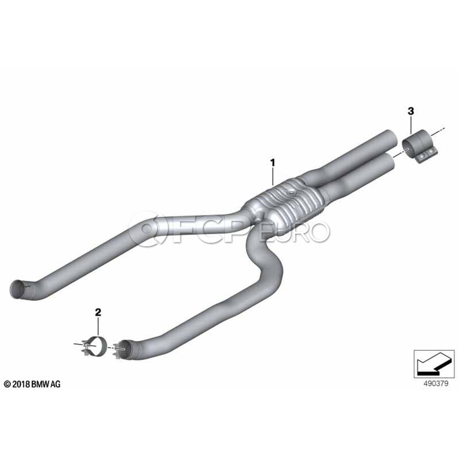 BMW Exhaust Muffler - Genuine BMW 18307935482 | FCP Euro