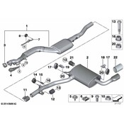 BMW Tailpipe Trim Alu-Look - Genuine BMW 18308574026