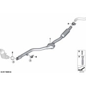 BMW Exchange Catalyst With Centre Silencer - Genuine BMW 18308611916