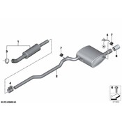 MINI Exhaust Muffler - Genuine MINI 18308615433