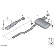 Mini Exhaust Muffler - Genuine Mini 18308616391