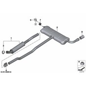 BMW Exhaust Pipe - Genuine BMW 18308627227