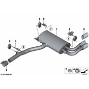 BMW Exhaust Muffler - Genuine BMW 18308686884