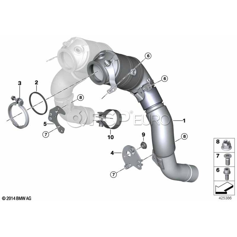 BMW Catalytic Converter - Genuine BMW 18327847985 | FCP Euro