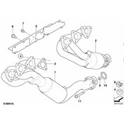 BMW Exhaust Manifold with Integrated Catalytic Converter - Genuine BMW 18407836641