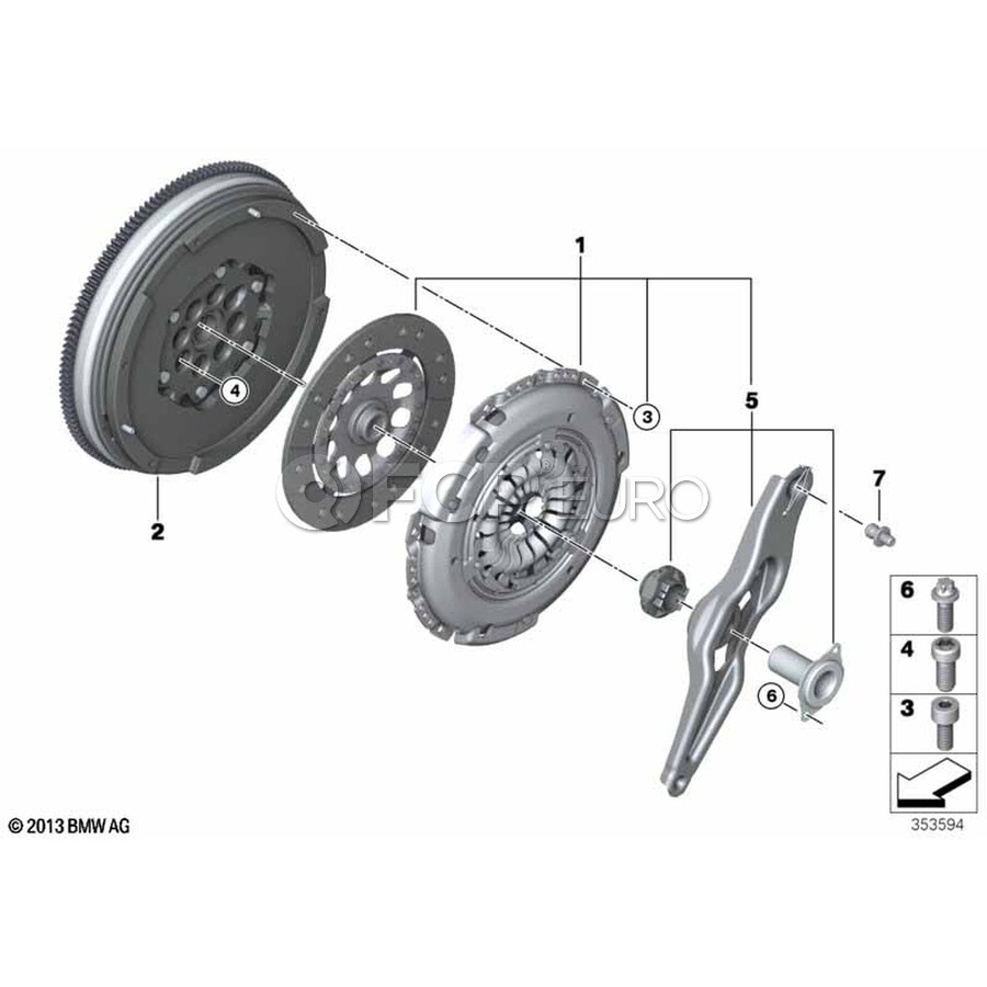 BMW Clutch Kit - Genuine BMW 21208676276 | FCP Euro