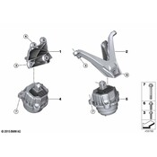 BMW Engine Mount Support Bracket - Genuine BMW 22117853648