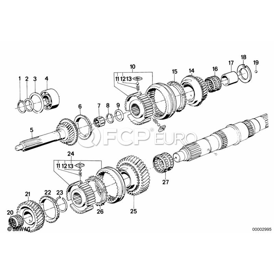 BMW Grooved Ball Bearing (80X35X21) - Genuine BMW 23121228258 | FCP Euro