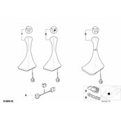 BMW Shift Lever Covering Leather Illuminated (MSport) - Genuine BMW 25111222274