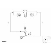 BMW Retrofit Kit Shift KnobLeather Illumi. (MSport-5Gang) - Genuine BMW 25112231561