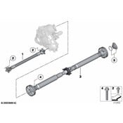 BMW Drive Shaft Assy Rear (L=1272Mm) - Genuine BMW 26107573485