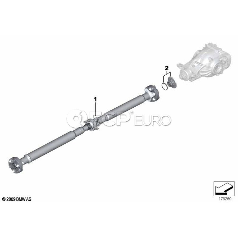 BMW Automatic Drive Shaft Gearbox (L=1883Mm) - Genuine BMW 26107598946 ...