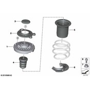 BMW Suspension Strut Mount - Genuine BMW 31306895027