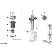 BMW Suspension Strut - Genuine BMW 31315A04C38