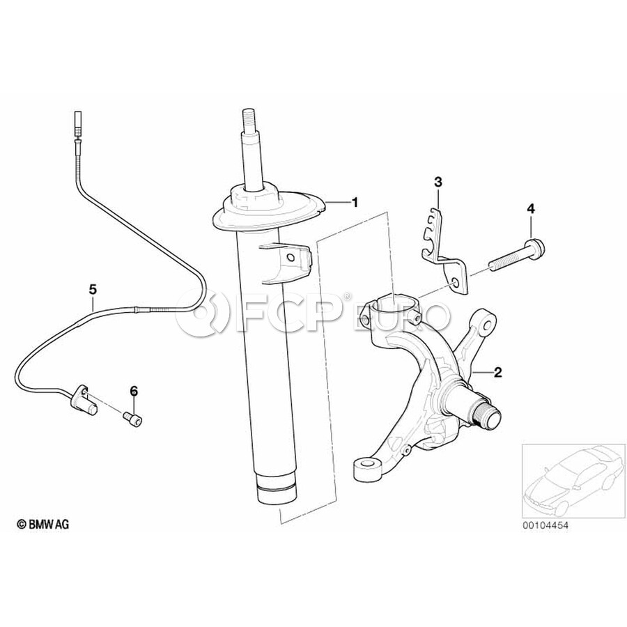 BMW Strut Assembly (E85) - Genuine BMW 31316785989 | FCP Euro