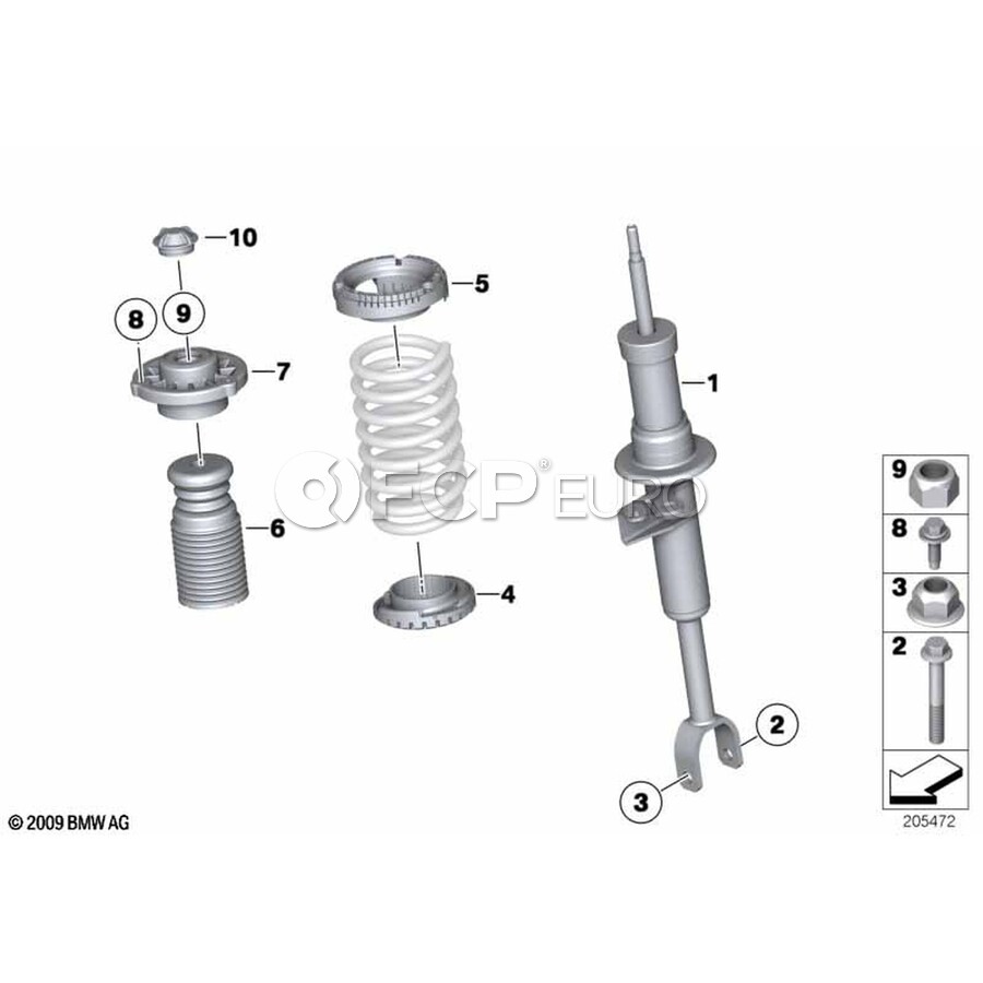 BMW Strut Assembly - Genuine BMW 31316798153 | FCP Euro