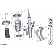 BMW Front Right Spring Strut - Genuine BMW 31317856490