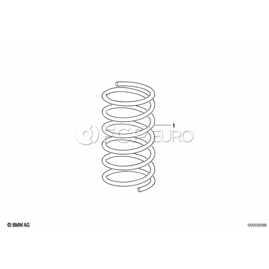BMW Coil Spring - Genuine BMW 31331091083 | FCP Euro