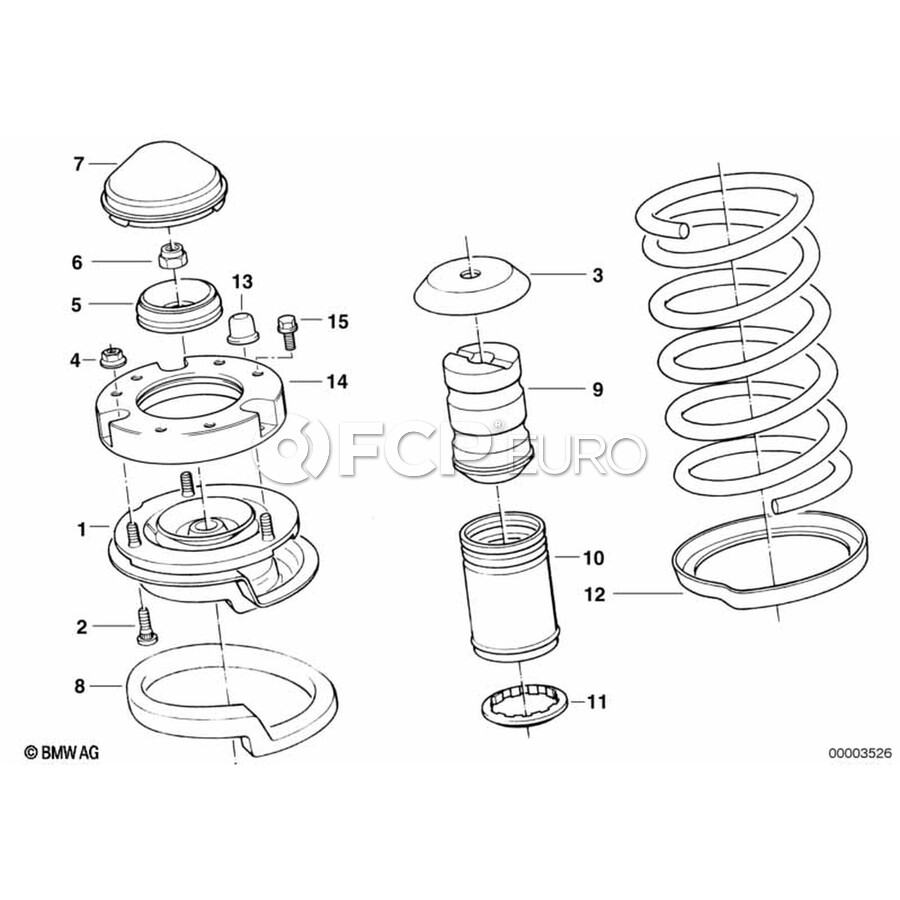 BMW Strut Mount - Genuine BMW 31331133659 | FCP Euro