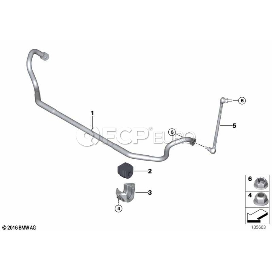 BMW Suspension Stabilizer Bar - Genuine BMW 31356793311 | FCP Euro