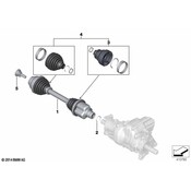 BMW Output Shaft, Right D=28Mm - Genuine BMW 31605A2E052
