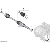 BMW CV Axle Assembly - Genuine BMW 31605A34EC2