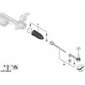 BMW Steering Tie Rod Assembly - Genuine BMW 32105A97051