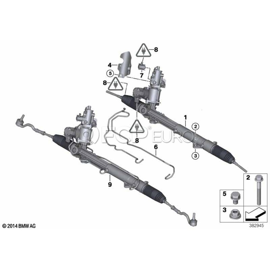 BMW Power Steering Cylinder Line - Genuine BMW 32106783745 | FCP Euro