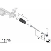 BMW Tie Rod End - Genuine BMW 32106858738