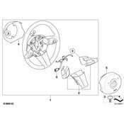 BMW Airbag Sport St. Whl. Lthr Multifunction (Graphite) - Genuine BMW 32306763532