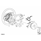 BMW Airbag Sports Steering Wheel Leather (Black) - Genuine BMW 32306770420