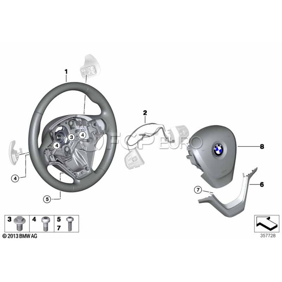 BMW Steering Wheel - Genuine BMW 32306877871 | FCP Euro