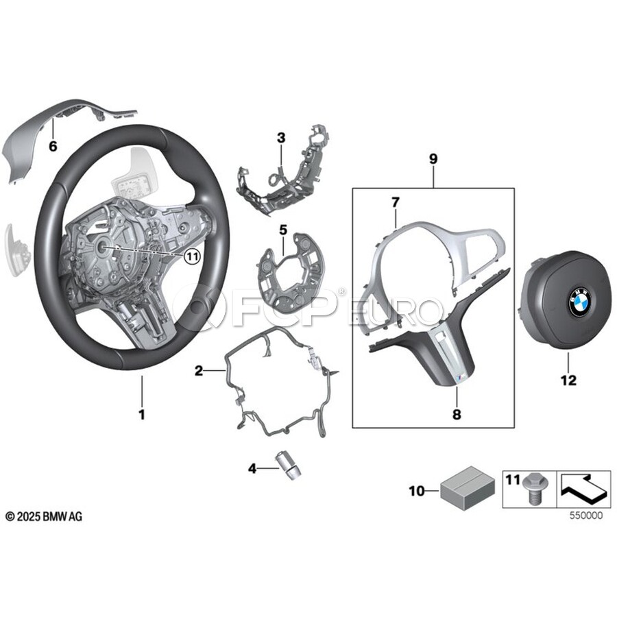 BMW Steering Wheel - Genuine BMW 32308746693 | FCP Euro