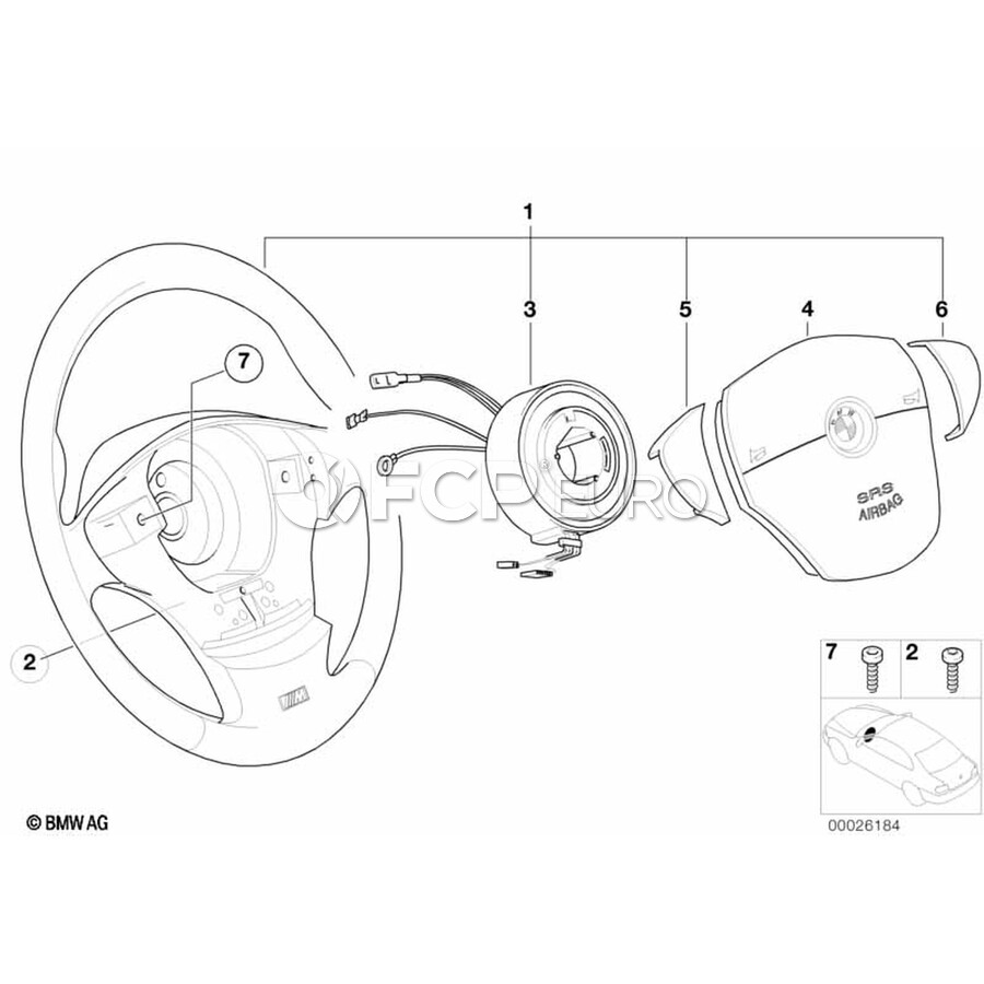 BMW Leath.M Sports Strng Whl Black-Black (D=375mm) - Genuine BMW ...