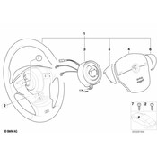 BMW Leath.M Sports Strng Whl Black-Black (D=375mm) - Genuine BMW 32342229487