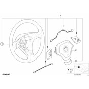 BMW Airbag Sport St. Whl. Lthr Multifunction - Genuine BMW 32346753943