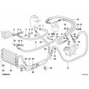 BMW Power Steering Pressure Hose (850Ci 840Ci) - Genuine BMW 32411140116