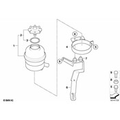 BMW Power Steering Pump Reservoir Bracket - Genuine BMW 32412282029