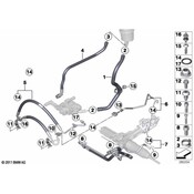 BMW Power Steering Reservoir Line Hose (M5 M6 M6 Gran Coupe) - Genuine BMW 32412284411