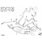 BMW Power Steering Return Hose - Genuine BMW 32416761488