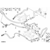 BMW Power Steering Pressure Hose (535i) - Genuine BMW 32416777408