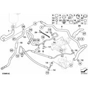 BMW Power Steering Pressure Hose (650i 550i) - Genuine BMW 32416782709